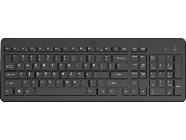 Full-sized wireless keyboard with chiclet-style keys musta