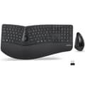 Miniatyrbild 1 av 4: Perixx PERIDUO-505, Ergonomic Combo, USB trådlöst tangentbord och mus för Windows - Vertikal mus med lutande rullhjul
