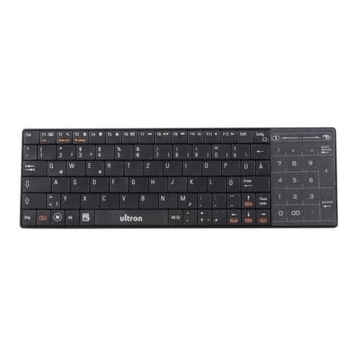 ULTRON 113884 Bluetooth-tangentbord Svart - Integrerad pekplatta - QWERTZ tyska