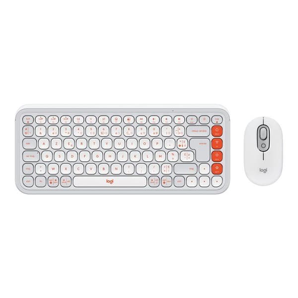 Logitech POP Ikon Kombination - ens Orange, Vit