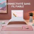 Miniatyrbild 4 av 6: Tangentbordsmusset - Trådlös - Logitech - MK470 Slim - Tyst - AZERTY - Rosa