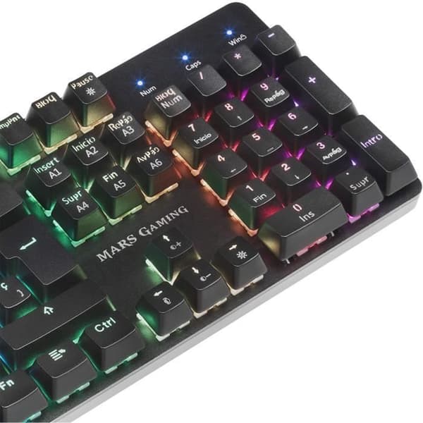 Mekaniskt tangentbord - Mars Gaming - MK5 - RGB - Handledsstöd - Trådbunden