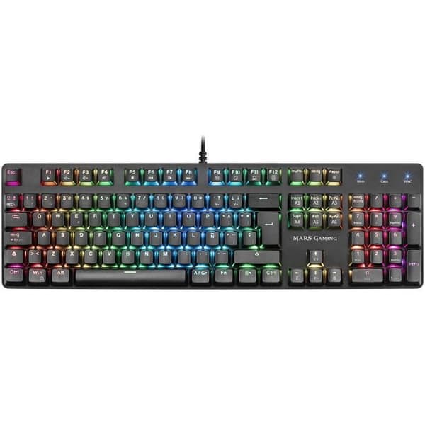 Mekaniskt tangentbord - Mars Gaming - MK5 - RGB - Handledsstöd - Trådbunden