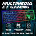Miniatyrbild 3 av 3: Speltangentbord - MUVIT - Akuma Shônen K01 - Svart - Bakgrundsbelyst - Azerty