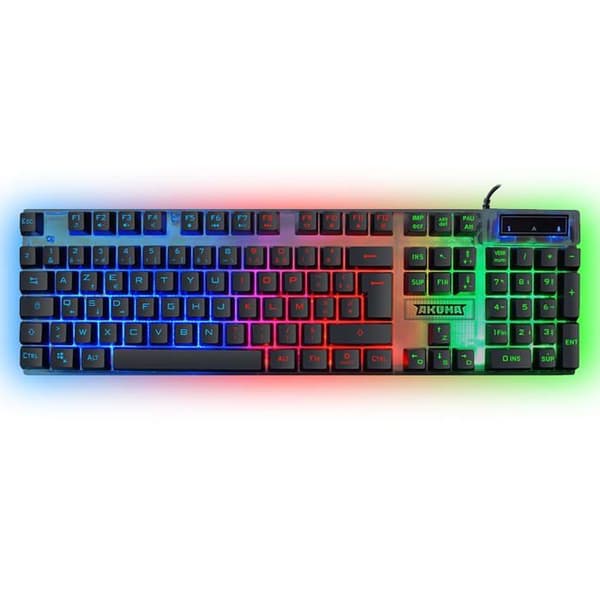 Speltangentbord - MUVIT - Akuma Shônen K01 - Svart - Bakgrundsbelyst - Azerty