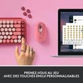 Miniatyrbild 3 av 6: Tangentbord - Trådlöst - Logitech - Pop Keys - Mekanisk - Emoji Key - Rosa