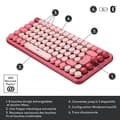 Miniatyrbild 6 av 6: Tangentbord - Trådlöst - Logitech - Pop Keys - Mekanisk - Emoji Key - Rosa