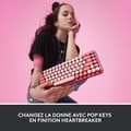 Miniatyrbild 2 av 6: Tangentbord - Trådlöst - Logitech - Pop Keys - Mekanisk - Emoji Key - Rosa