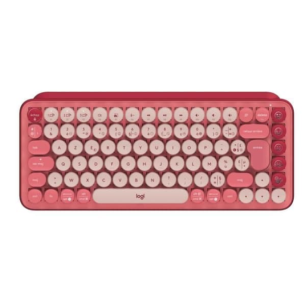 Tangentbord - Trådlöst - Logitech - Pop Keys - Mekanisk - Emoji Key - Rosa Rosa