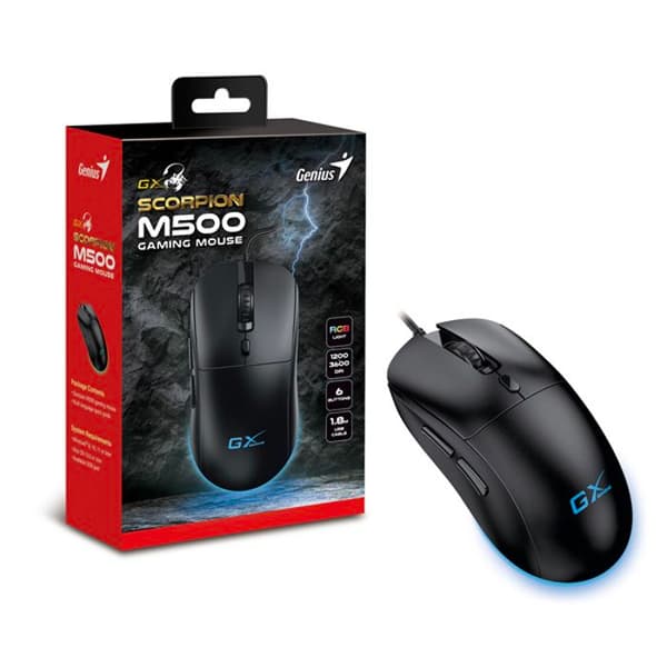 Musgeni Gamer Skorpion Gx M500 Svart Usb Rgb