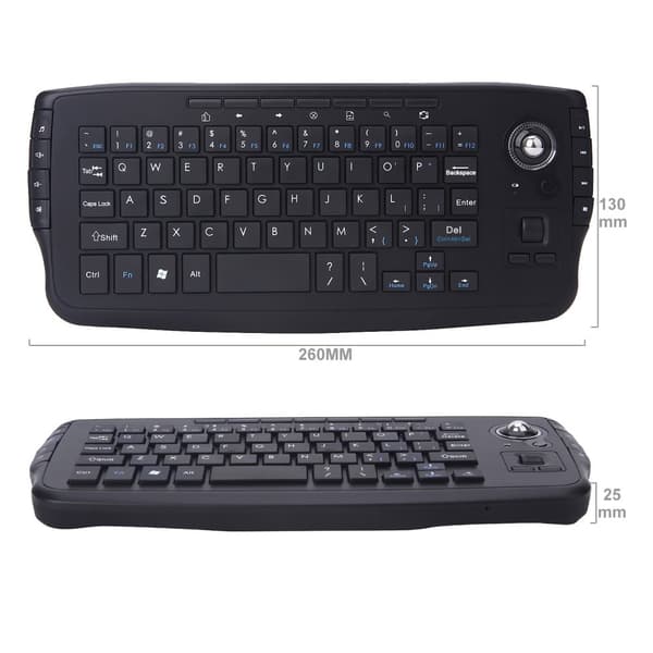 INF Mini trådlöst tangentbord med styrkula mus combo