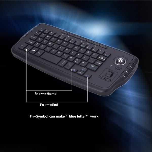 INF Mini trådlöst tangentbord med styrkula mus combo