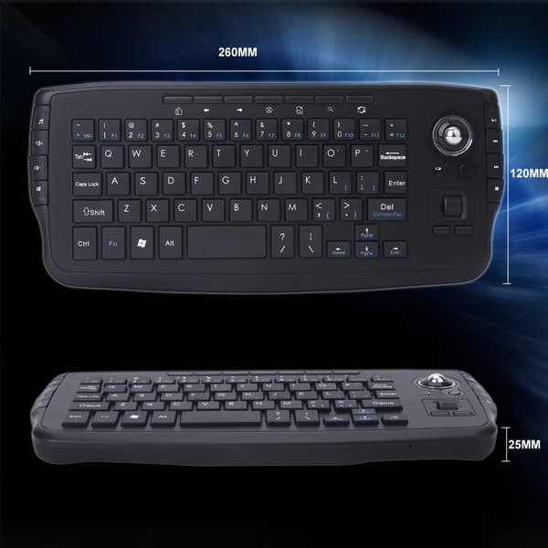 INF Mini trådlöst tangentbord med styrkula mus combo