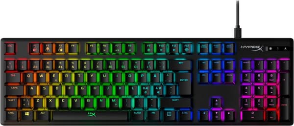 HyperX Alloy Origins – Mekaniskt Gamingtangentbord – Red Linear – RGB – Nordisk Layout