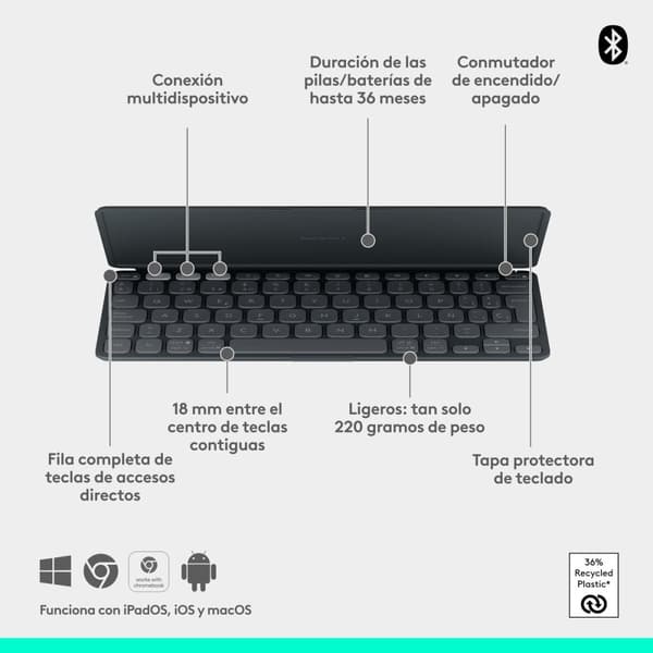 Tastatur Logitech 920-012973 Grafit Spansk QWERTY