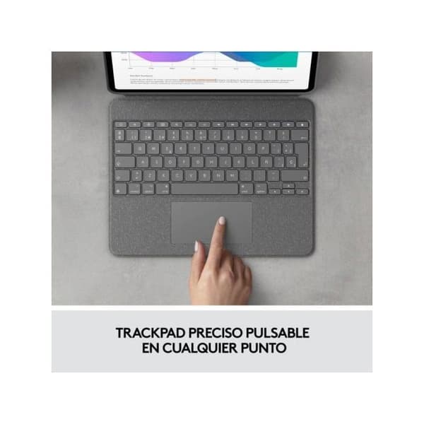 Trådlöst tangentbord - Logitech - 920-010211 - Bakgrundsbelyst - Kompatibel med iPadOS - QWERTY Spanska