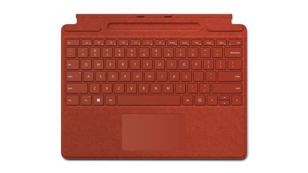 Tangentbord (reservdel) Microsoft - W126439523 - Surface Pro Signature Keyboard Mohnrot (QWERTZ-tangentbord)