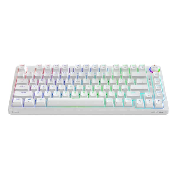 Tangentbord Savio PHENIX WHITE GAT RED Vit Vit