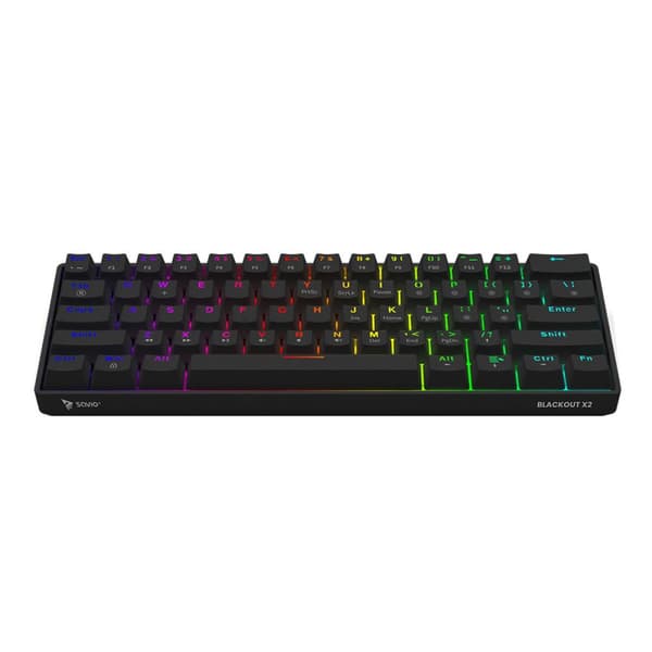 Tangentbord Savio BLACKOUT X2 PEACH Svart Qwerty US