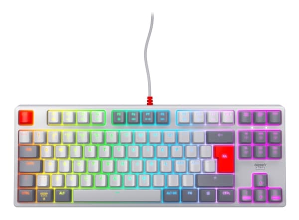 CHERRY XTRFY K4V2 - Retro Edition - tangentbord - RGB - 80% - TKL - bakgrundsbelyst - USB - QWERTY - hela norden - tangentbrytare: CHERRY MX2A Red -