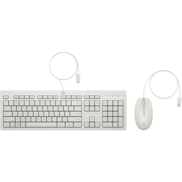 Tastatur og mus HP 86J24AA Hvid Hvid