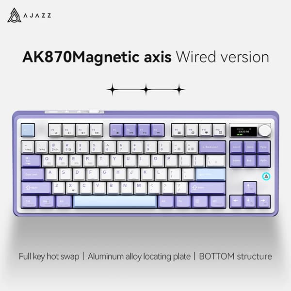 Kabelbunden mekanisk tangentbord, hot-swappable design, 87 tangenter layout,Magnetisk Switch-a