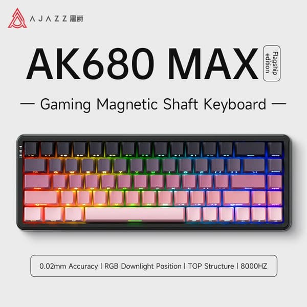 Gaming Tastatur, Kablet, 68 Taster, PBT Tasterkapsler,HE kontakt