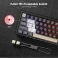Miniatyrbild 5 av 6: RK ROYAL KLUDGE R65 trådbundent mekaniskt tangentbord med volymknapp, PBT-belysningstangenter med RGB som kan bytas ut varmt