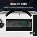 Miniatyrbild 2 av 4: Corsair datortangentbord - 15666435 - K55 RGB Pro USB QWERTY-tangentbord engelsk svart