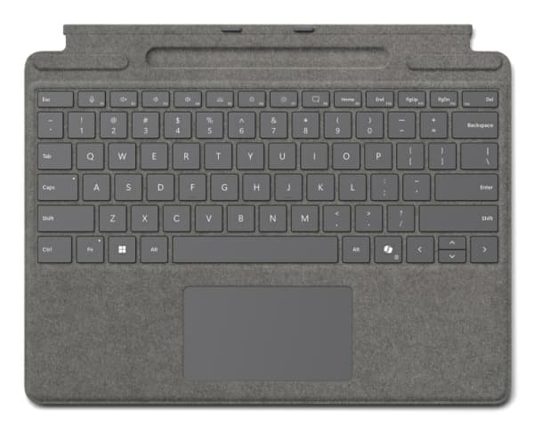 Microsoft 8XB-00197, Kosketuslevy, Microsoft, Surface Pro 11 Surface Pro 10 Surface Pro 9 Surface Pro 8, Platina, Alcantara, telakointipaneeli