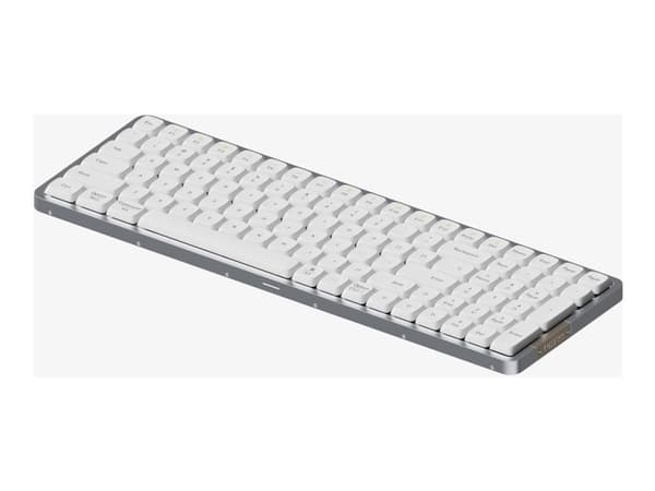 Lofree Flow100 - Tangentbord - 96% - bakgrundsbelyst - trådlös - Bluetooth 5.3, USB-C - QWERTY - europeiska - tangentbrytare: Kailh - vit, ghost