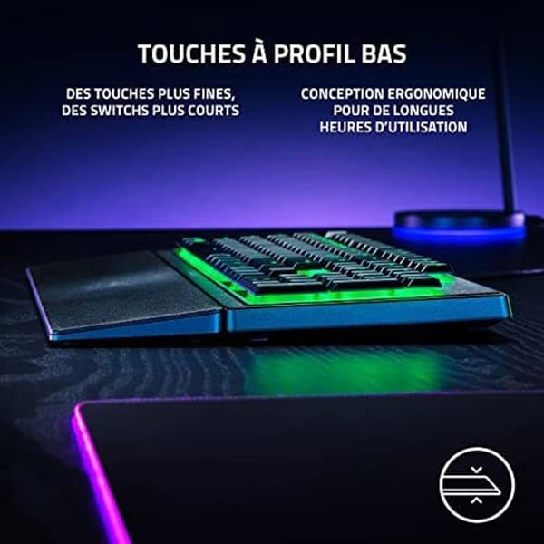 Spelklar - RAZER - Ornata V3 X - Tysta Membranswitchar - Ergonomiskt Handledsstöd - RGB Chroma