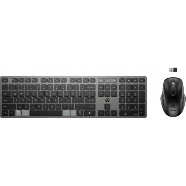 HP 725 Trådlöst uppladdningsbart tangentbord och mus för flera enheter - kombination av mus och tangentbord