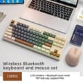 Miniatyrbillede 2 af 2: Trådløst Bluetooth-tastatur, 87-tast layout, Bluetooth dual mode, PBT-tastkapsler,Kaffesæt