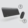 Miniatyrbillede 5 af 9: Tastatur og mus Logitech MK470 Grå Grafit Qwerty US