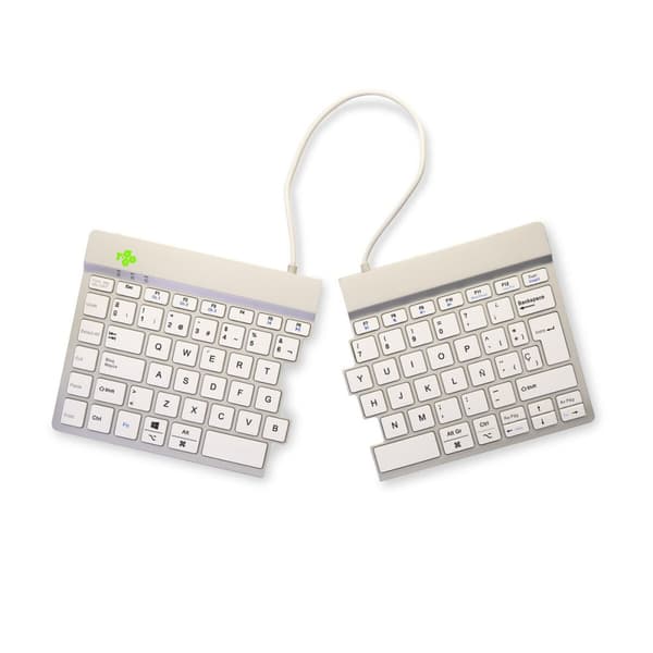 Tastatur og mus R-Go RGOSBESWLWH Hvid Spansk QWERTY
