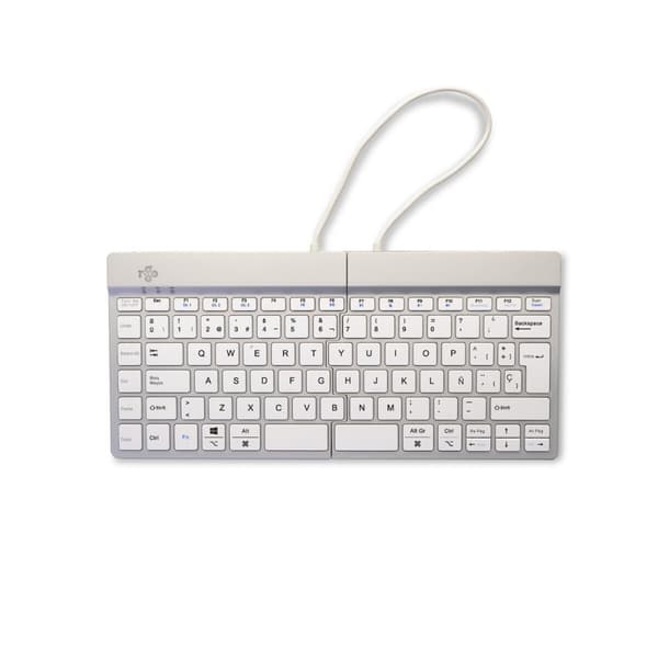 Tastatur og mus R-Go RGOSBESWLWH Hvid Spansk QWERTY