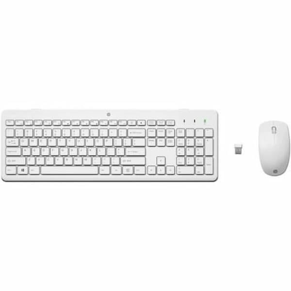 Trådlöst Tangentbord och Mus HP 230 Vit Qwerty Spanska Vit