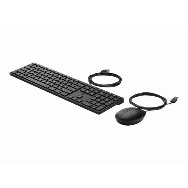 Tangentbord och Mus HP 9SR36UT Svart Qwerty Spanska