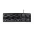 Miniatyrbillede 5 af 8: Tastatur GEMBIRD KB-U-103-RU Sort Monochrome Engelsk Russisk QWERTY