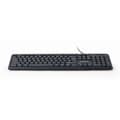 Miniatyrbillede 2 af 8: Tastatur GEMBIRD KB-U-103-RU Sort Monochrome Engelsk Russisk QWERTY