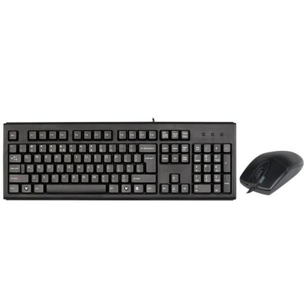 Tangentbord och Mus A4 Tech KM-720620D Svart Engelska QWERTY Qwerty US Svart