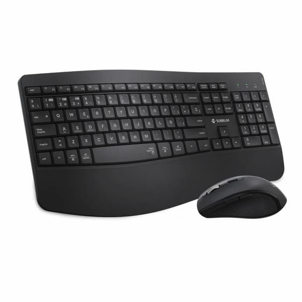 Tastatur og mus Subblim SUBKBC-DCOPW2 Sort Spansk qwerty