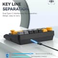 Miniatyrbillede 3 af 9: INF RGB Trådløst Mekanisk Gaming Tastatur med Makroer og Volumenkontrol Sort+gul