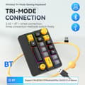 Miniatyrbillede 8 af 9: INF RGB Trådløst Mekanisk Gaming Tastatur med Makroer og Volumenkontrol Sort+gul