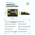 Miniatyrbillede 2 af 9: INF RGB Trådløst Mekanisk Gaming Tastatur med Makroer og Volumenkontrol Sort+gul