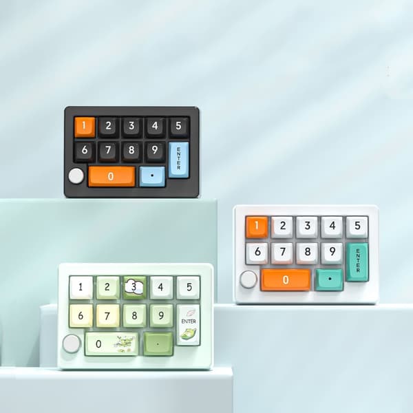INF Trådlöst RGB Mekaniskt Mini Speltangentbord XSX-W908 - Anpassningsbara Makron, Tri-Mode Anslutning Svart