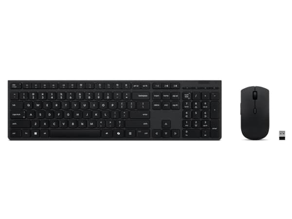 LENOVO Professional Wireless Rechargeable Keyboard and Mouse Combo AI US Euro w/copilot button Sort