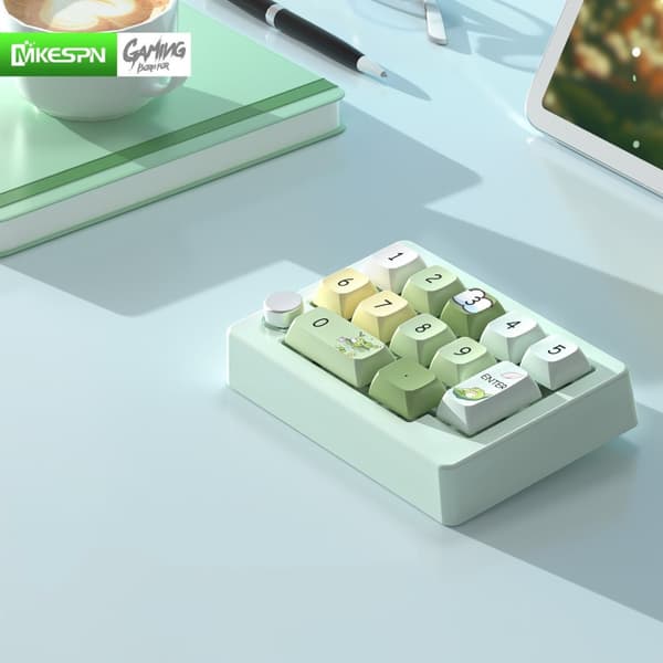 INF Trådløst RGB Gaming Mekanisk Lille Tastatur med 12 Taster, Tre Tilstande og Makrodefinition Hvid