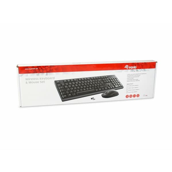 Tangentbord Equip 245221 Svart Qwerty Spanska spanska